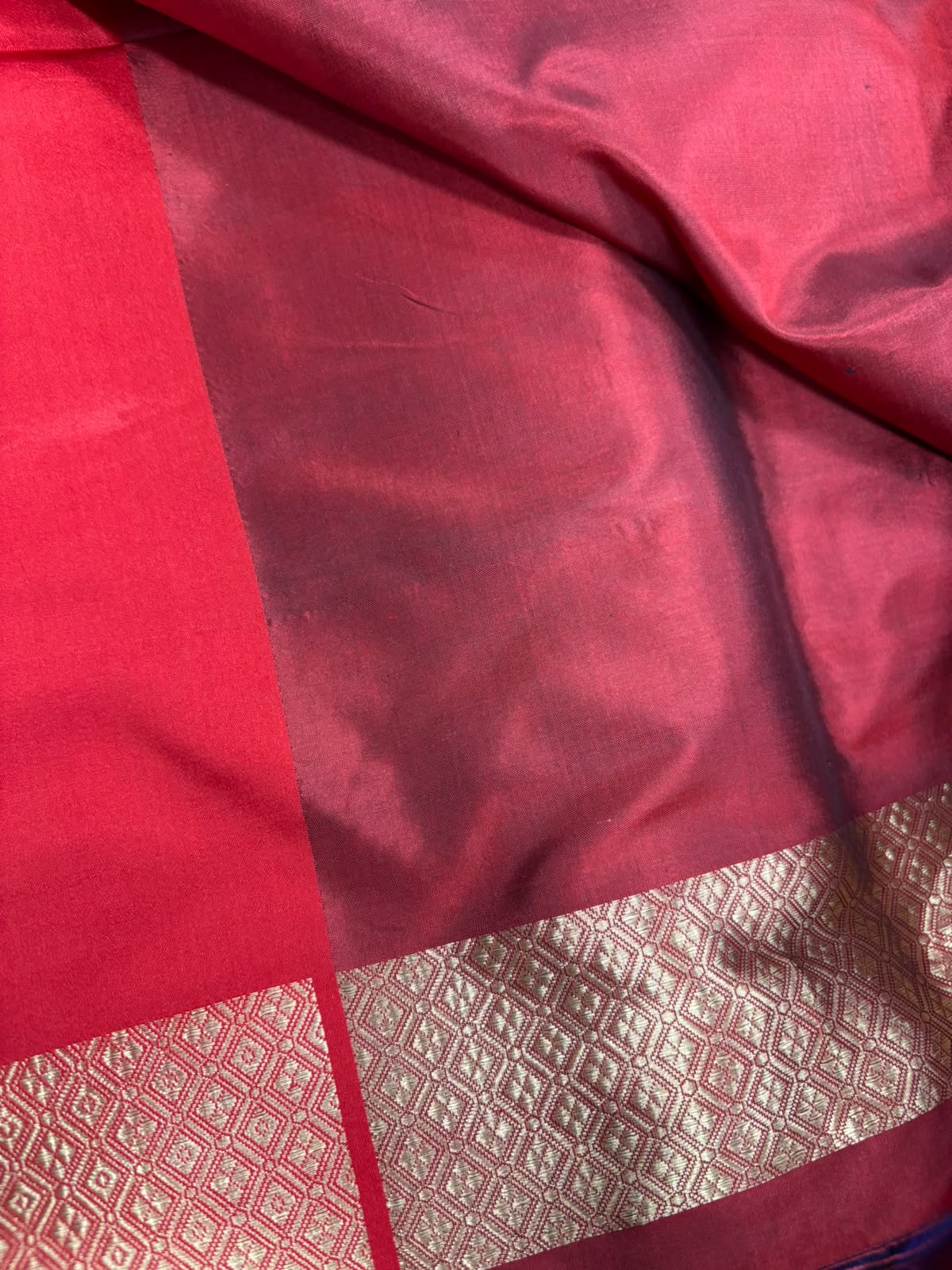 Purple Banarasi Katan Silk Saree Brocade Flower Design Handloom