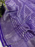 Purple Handloom Banarasi Pure Silk Saree