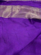 Purple Handloom Banarasi Pure Silk Saree