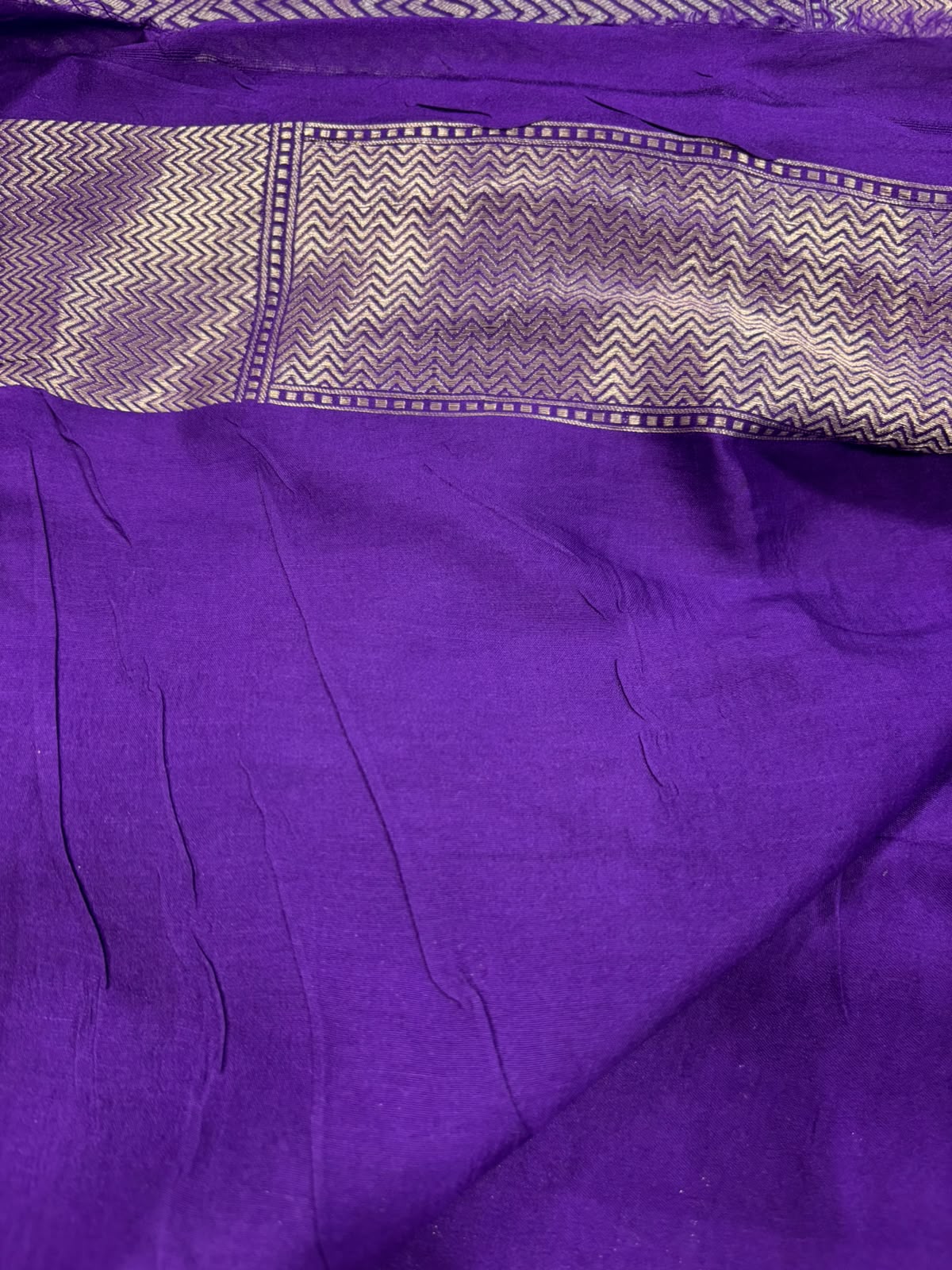 Purple Handloom Banarasi Pure Silk Saree