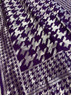 Purple Handloom Banarasi Pure Silk Saree
