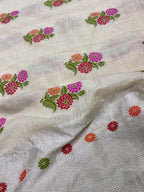 Dyeable Banarasi Handloom Pure Tussar Georgette Meenakari Saree - Luxurion World