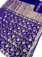Elegant Blue Banarasi Georgette Saree - Luxurion World