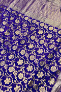Elegant Blue Banarasi Georgette Saree - Luxurion World