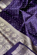 Blue Banarasi Silk Bandhani Saree - Handloom Beauty - Luxurion World