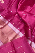 Exquisite Pink Handloom Banarasi Pure Kora Silk Saree - Luxurion World