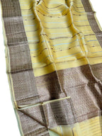 Exquisite Yellow Banarasi Handloom Silk Saree - Luxurion World