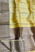 Exquisite Yellow Banarasi Handloom Silk Saree - Luxurion World