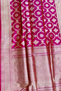Exquisite Pink Banarasi Handloom Pure Katan Silk Saree - Luxurion World