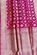 Exquisite Pink Banarasi Handloom Pure Katan Silk Saree - Luxurion World