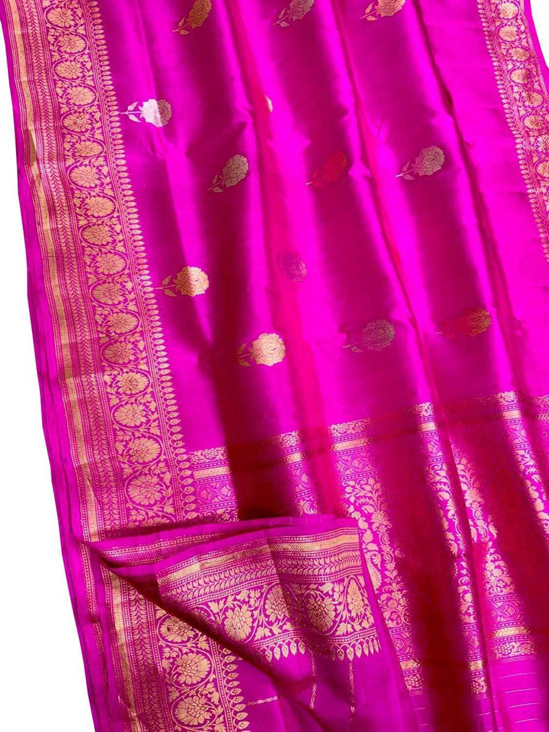 Exquisite Pink Banarasi Silk Saree - Handloom Beauty - Luxurion World