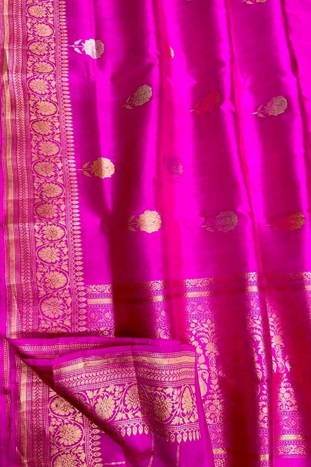 Exquisite Pink Banarasi Silk Saree - Handloom Beauty - Luxurion World