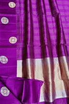 Elegant Purple Banarasi Silk Saree - Luxurion World