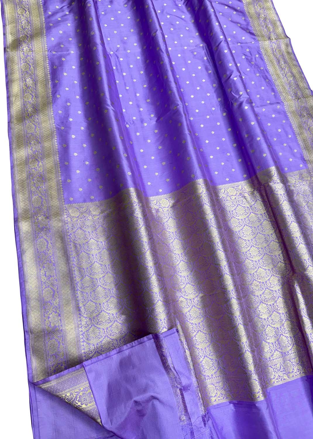 Elegant Purple Handloom Banarasi Silk Saree - Luxurion World
