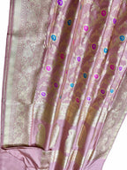 Elegant Pink Banarasi Silk Meenakari Saree - Luxurion World