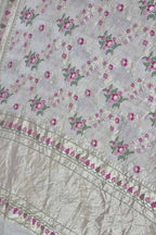 Exquisite Dyeable Banarasi Handloom Pure Tussar Georgette Meenakari Saree - Luxurion World