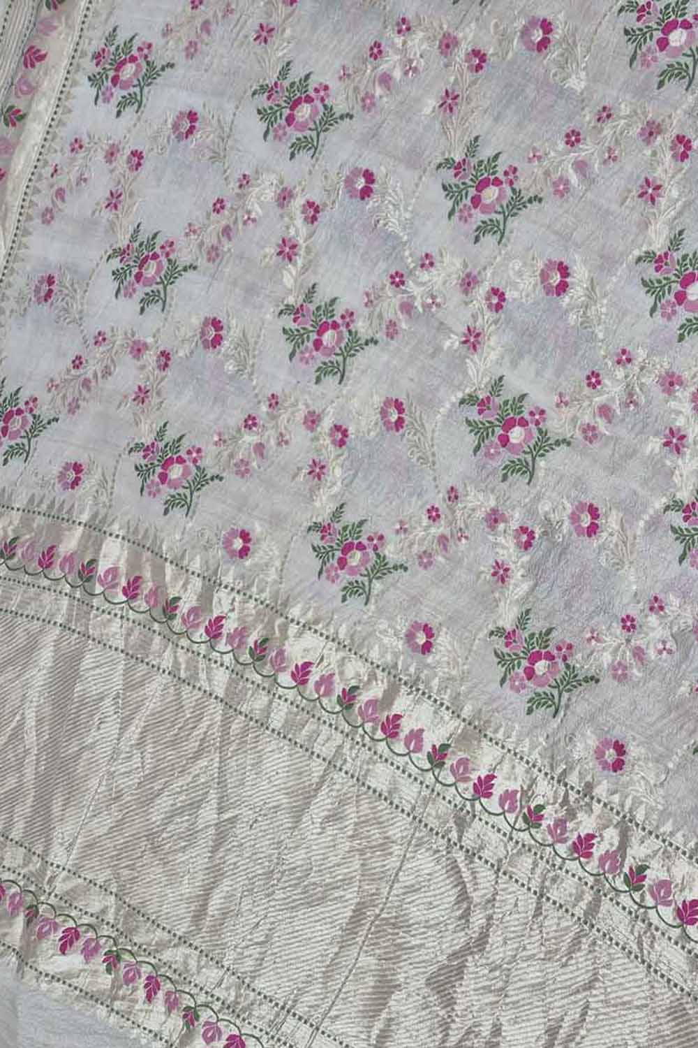 Exquisite Dyeable Banarasi Handloom Pure Tussar Georgette Meenakari Saree - Luxurion World