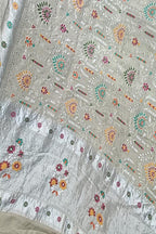 Exquisite Dyeable Banarasi Handloom Pure Tussar Georgette Meenakari Saree - Luxurion World