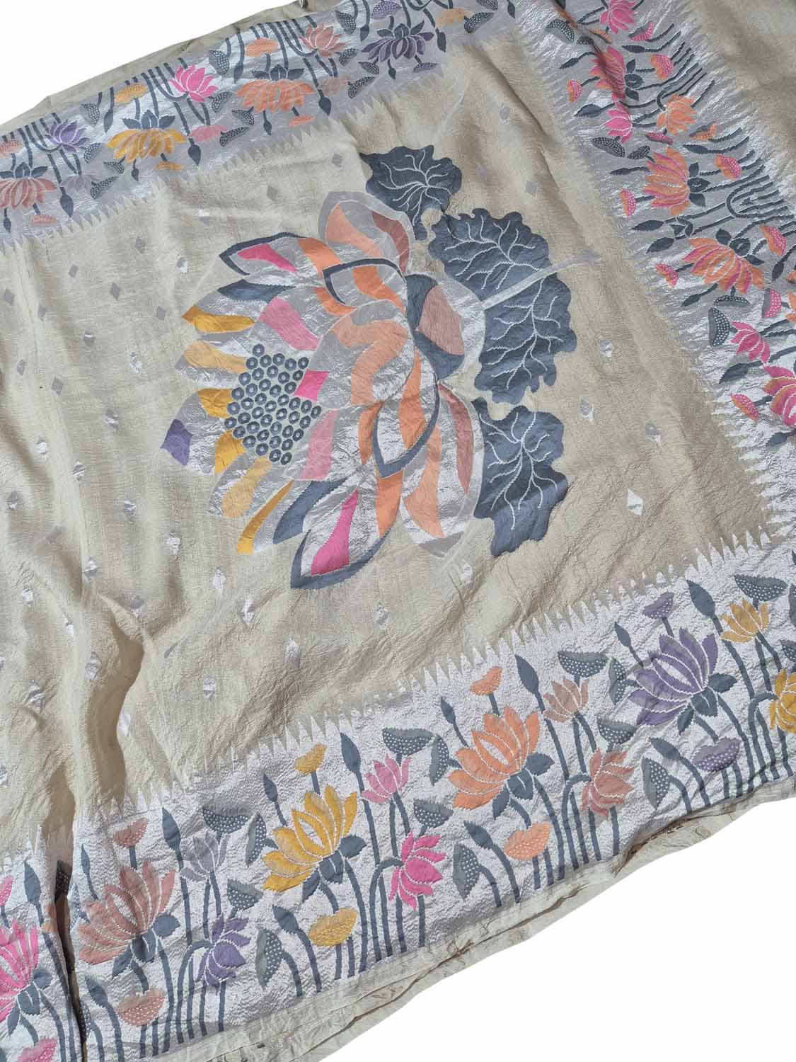 Exquisite Dyeable Banarasi Handloom Pure Tussar Georgette Meenakari Saree - Luxurion World