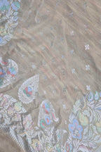 Exquisite Dyeable Banarasi Handloom Pure Tussar Georgette Meenakari Saree - Luxurion World