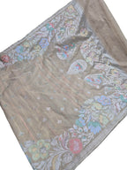 Exquisite Dyeable Banarasi Handloom Pure Tussar Georgette Meenakari Saree - Luxurion World