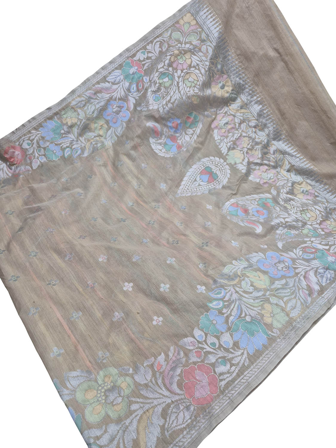 Exquisite Dyeable Banarasi Handloom Pure Tussar Georgette Meenakari Saree - Luxurion World