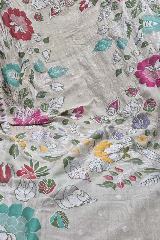 Exquisite Dyeable Banarasi Handloom Pure Tussar Georgette Meenakari Saree - Luxurion World