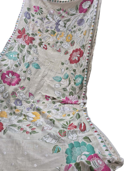 Exquisite Dyeable Banarasi Handloom Pure Tussar Georgette Meenakari Saree - Luxurion World