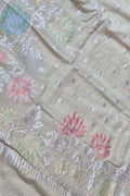 Exquisite Dyeable Banarasi Handloom Pure Tussar Georgette Meenakari Saree - Luxurion World