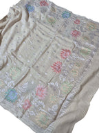 Exquisite Dyeable Banarasi Handloom Pure Tussar Georgette Meenakari Saree - Luxurion World