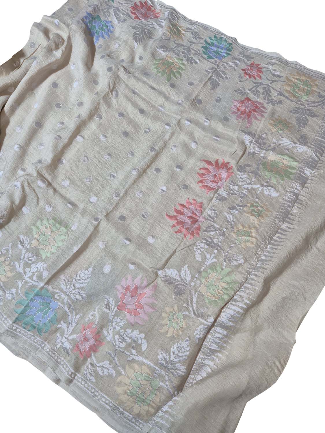 Exquisite Dyeable Banarasi Handloom Pure Tussar Georgette Meenakari Saree - Luxurion World