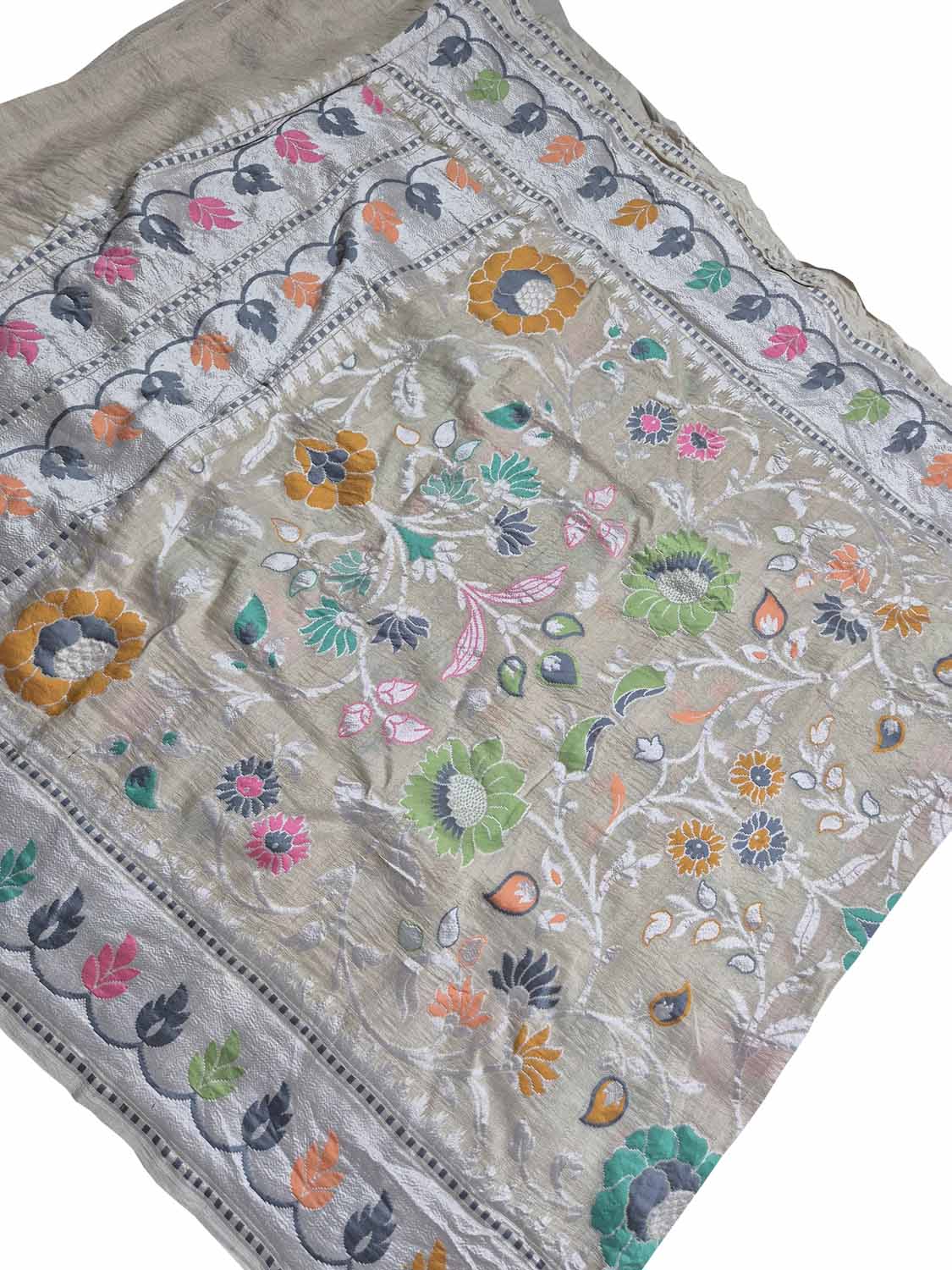 Exquisite Dyeable Banarasi Handloom Pure Tussar Georgette Meenakari Saree - Luxurion World