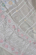Exquisite Dyeable Banarasi Handloom Pure Tussar Georgette Meenakari Saree - Luxurion World
