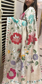 Exquisite Dyeable Banarasi Handloom Pure Tussar Georgette Meenakari Saree - Luxurion World