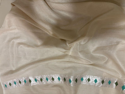 Exquisite Dyeable Banarasi Handloom Pure Tussar Georgette Meenakari Saree - Luxurion World