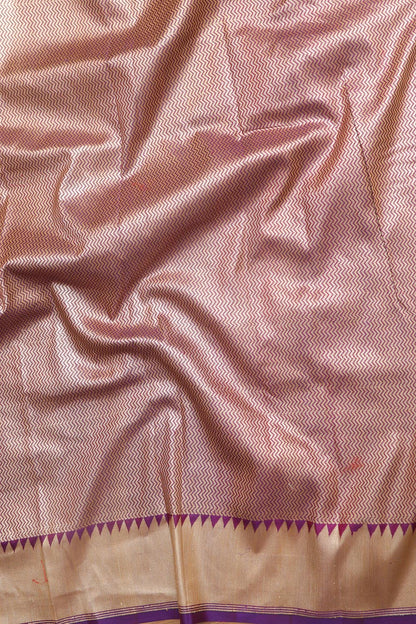 Exquisite Pink Banarasi Handloom Pure Katan Silk Meenakari Saree - Luxurion World