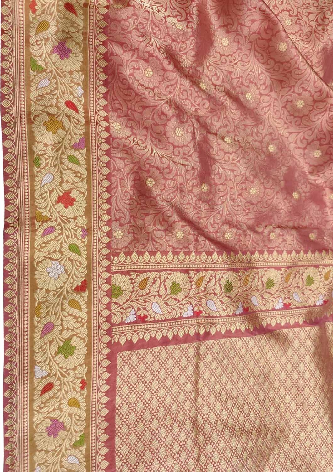 Exquisite Red Banarasi Handloom Silk Saree - Luxurion World
