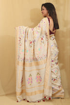 Dyeable Handloom Banarasi Pure Moonga Silk Meenakari Saree - Luxurion World