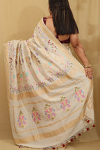 Dyeable Handloom Banarasi Pure Moonga Silk Meenakari Saree - Luxurion World