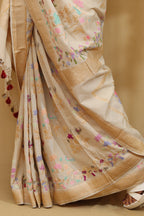 Dyeable Handloom Banarasi Pure Moonga Silk Meenakari Saree - Luxurion World