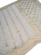 Stunning Dyeable Handloom Banarasi Pure Georgette Saree - Luxurion World