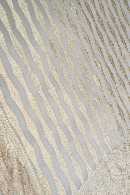 Stunning Dyeable Handloom Banarasi Pure Georgette Saree - Luxurion World