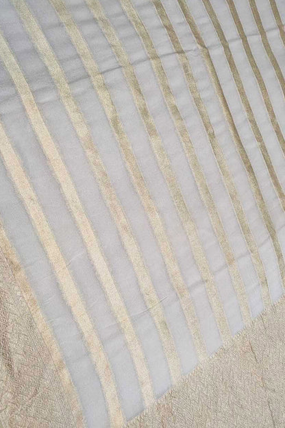 Stunning Dyeable Handloom Banarasi Pure Georgette Saree - Luxurion World