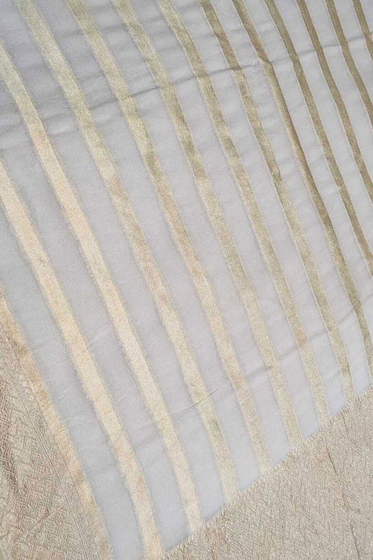 Stunning Dyeable Handloom Banarasi Pure Georgette Saree - Luxurion World