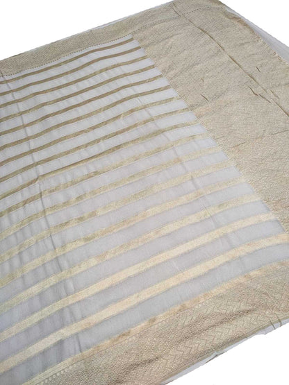 Stunning Dyeable Handloom Banarasi Pure Georgette Saree - Luxurion World