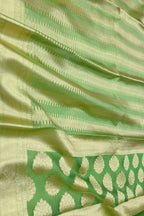Green Banarasi Handloom Pure Tissue Silk Brocade Saree - Luxurion World