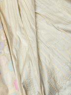 Multicolor Banarasi Handloom Pure Katan Silk Rangkat Flower Design Saree - Luxurion World