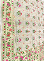 Dyeable Banarasi Handloom Pure Tussar Silk Meenakari Saree - Luxurion World