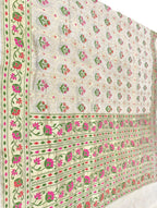 Dyeable Banarasi Handloom Pure Tussar Silk Meenakari Saree - Luxurion World
