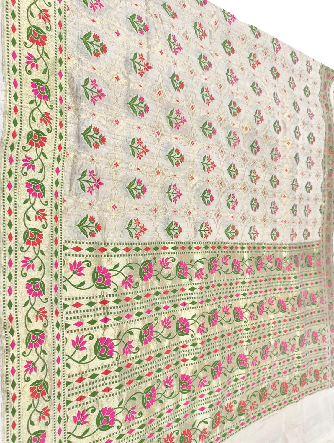 Dyeable Banarasi Handloom Pure Tussar Silk Meenakari Saree - Luxurion World